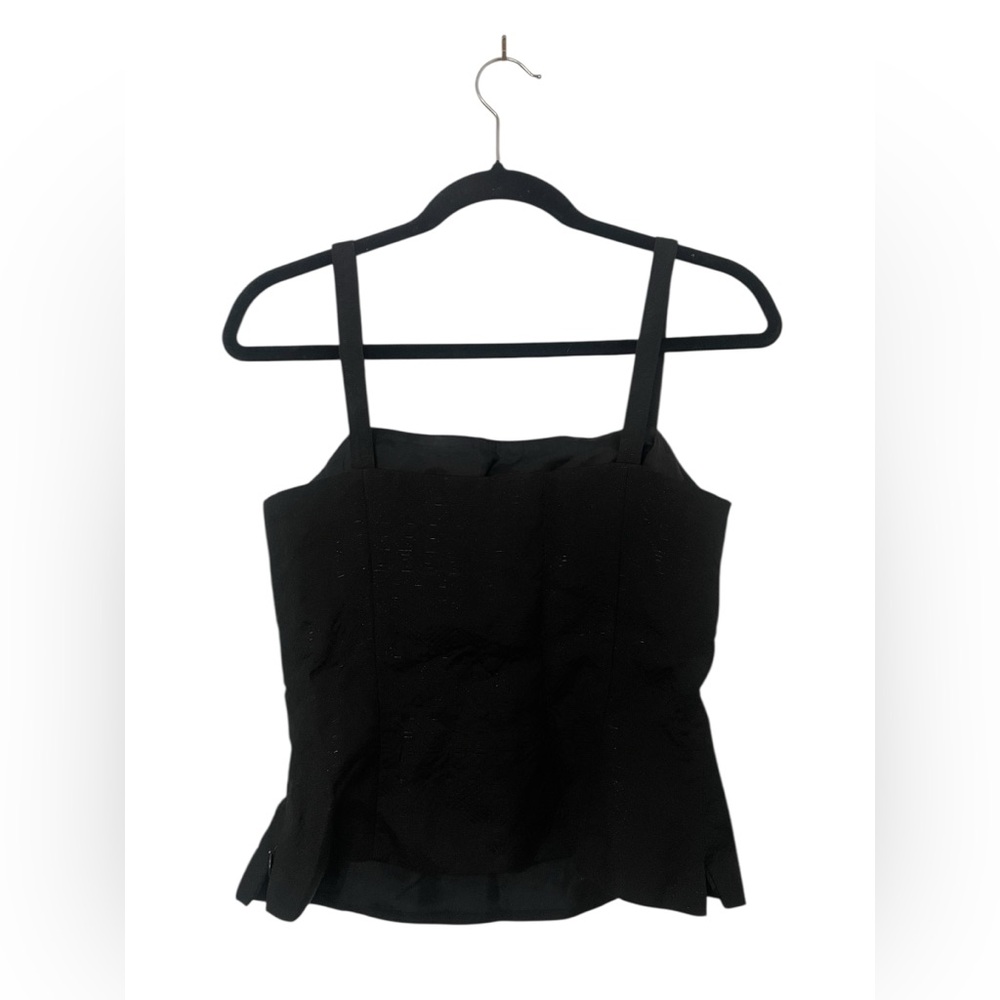 Vintage Guess Collection Black Metallic Jacquard Corset Top